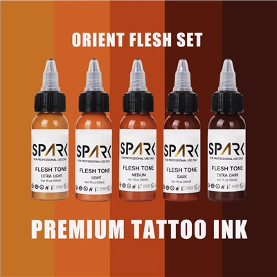 Qhov precision kos duab ntawm niaj hnub tattooing nrog cov inks kev tshaj lij