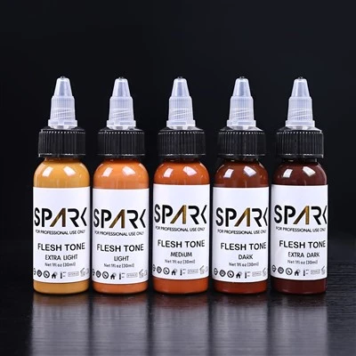 30ml / Lub raj mis 5 xim tawv nqaij ua suab nrov xim tattoo number case rau lub cev kos duab