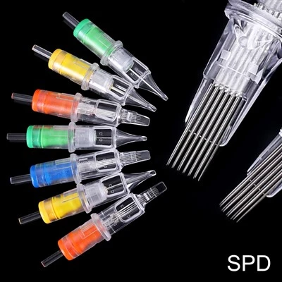 4 xim hloov tau ruaj khov ruaj khov stattoo cartridge koob rau lub cev kos duab