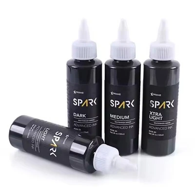 Sparkle Hoobkas Kev Cai 4oz 120Ml Dawb Ntxuav Xim Xim Xim Lub cev Triple Dub nciab Kab Npauj Npaim Tattoo