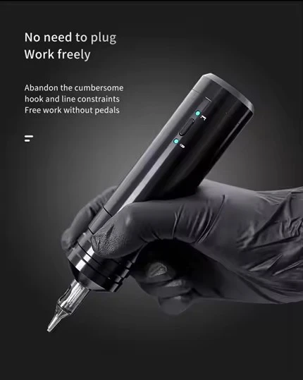 Portable Wireless Cartridge Civ Kev Siv Lub Tshuab Tattoo