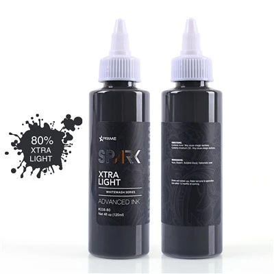 Professional Teeb Ntawm 4OZ 120ml Organic Ntev -Lasting Whitewash Tattoo Ink Rau Tattoo Thiab Lub Cev Daim Duab