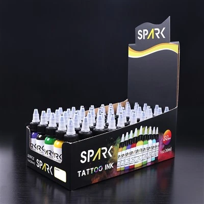 Spark organic 0.5 Oz vas nthiv Qhuav ntev ntev ntev ntev ntev ntev kev tsim qauv Tattoo Ink Tas Ua Si Rau Lub Cev Kos Duab