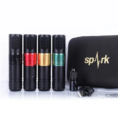 Spark Rechargeable wireless hloov kho mus tas mus li txuas pov tseg cov khoom lag luam wireless tattoo tshuab cwj mem