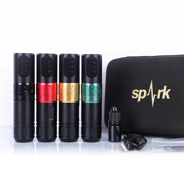 COOB TATTOO LOJ KUB KUB MUAG 1600MA Lithium Roj Teeb Tattoo Lub LED Zaub Wireless Tig Tattoo Tsheb Tshuab Khoom