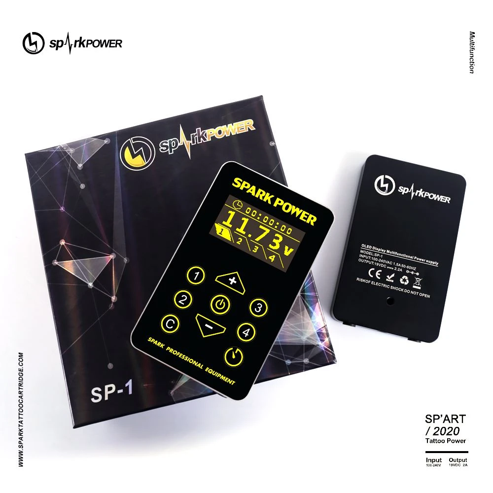 OLED Touch Screen Spark Tattoo Power Supply 2.2A