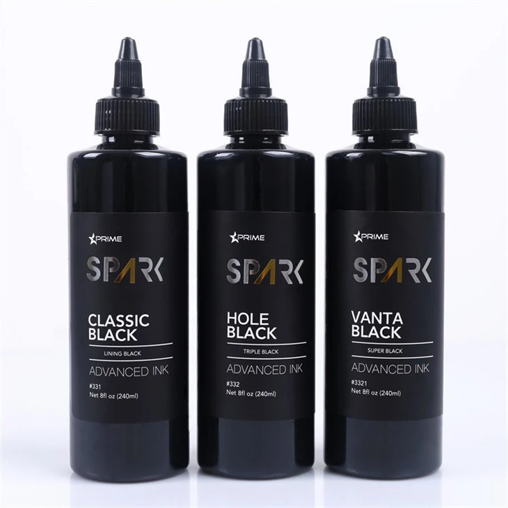 8OZ Dub Ink Series Classic Dub Hauv ob sab Dub Spark Tattoo Ink Professional Tattoo Ink Display