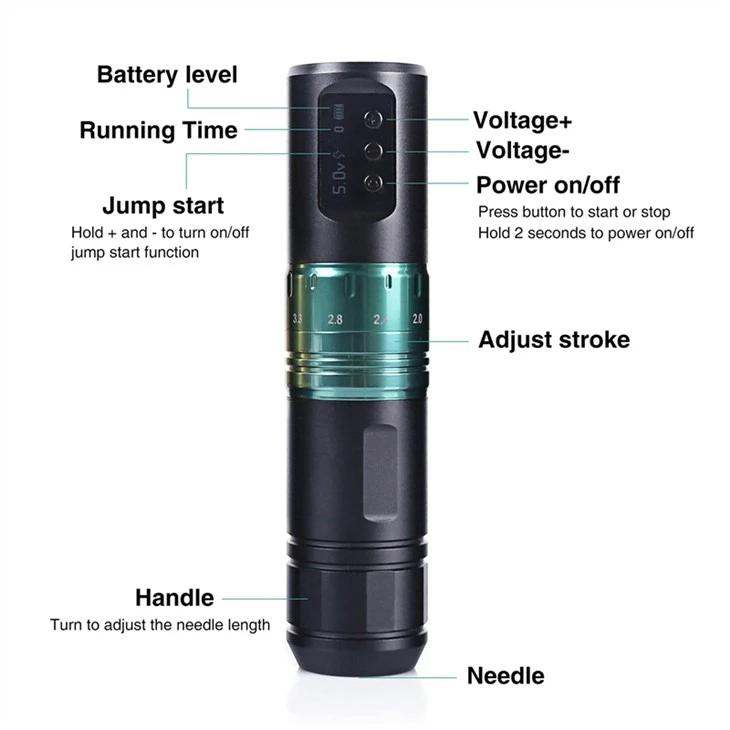 Brushless Tsav Spark Wireless Tattoo Tshuab Professional