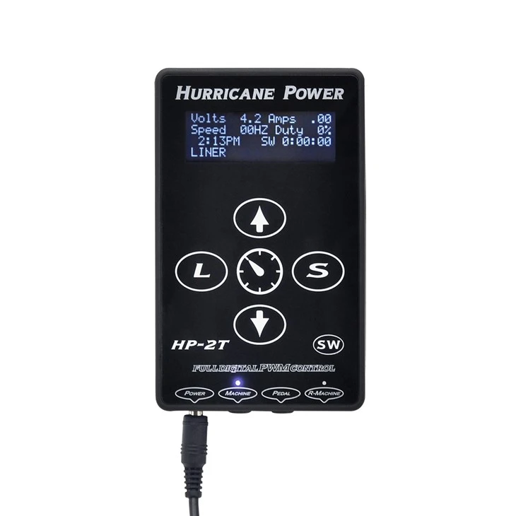 Tes kov Tattoo Power Supply Digital LCD Tattoo Khoom