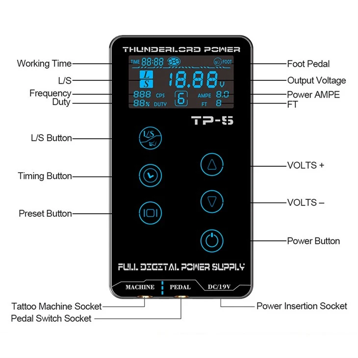Tes kov Tattoo Power Supply
