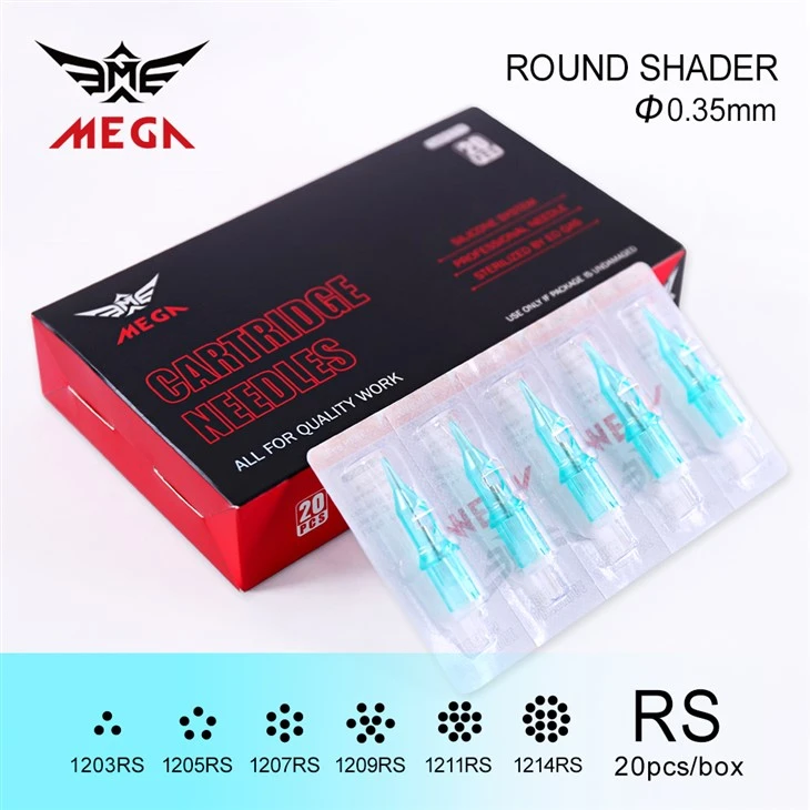 Mega Round Shader Tattoo Cartridges 0.35mm