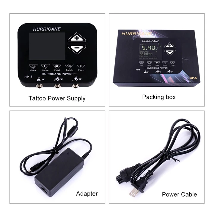Portable Touch Screen Tattoo Power Supply