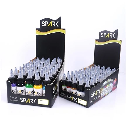 50 Xim Teev Tattoo Ink Dub Lub Teeb Tattoo Ink Spark Original