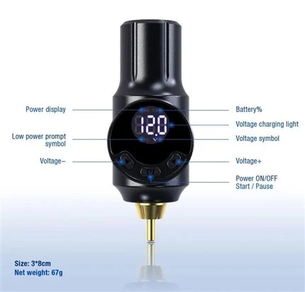 RCA MINI Tattoo Battery Wireless Tattoo Fais Fab Khoom