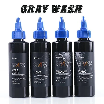 Spark Greywash Tattoo Ink - 4 Oz Lub raj mis teeb