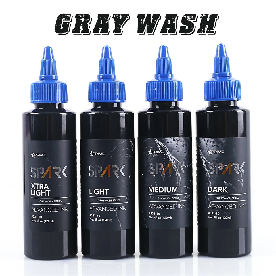 Spark Greywash Tattoo Ink - 4 Oz Lub raj mis teeb