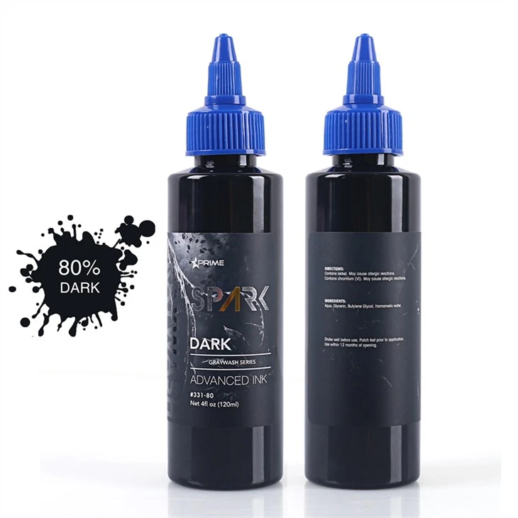 Tattoo Inks hauv Bulk Black Tattoo Ink Spark Tattoo Ink