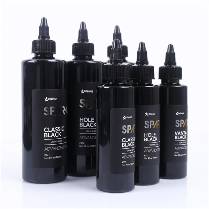 Triple Black 8OZ Qhov Dub Dub Ink Series Spark Tattoo Ink Tattoo Ink Set