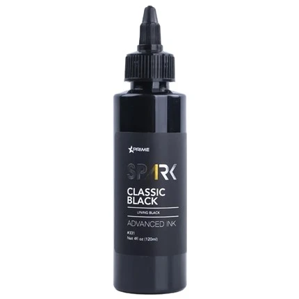 Tattoo Ink tiag Tsaus Gloss Dub 8OZ Triple Black Ink Series Spark Tattoo Ink Tattoo Ink Dub Lub Teeb